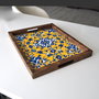 Aberto Design Bandeja REF040 Multicolor de Madera Maciza con Impresión UV